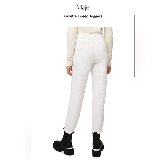 Maje white tweed joggers - Picture 3 of 6